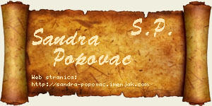 Sandra Popovac vizit kartica